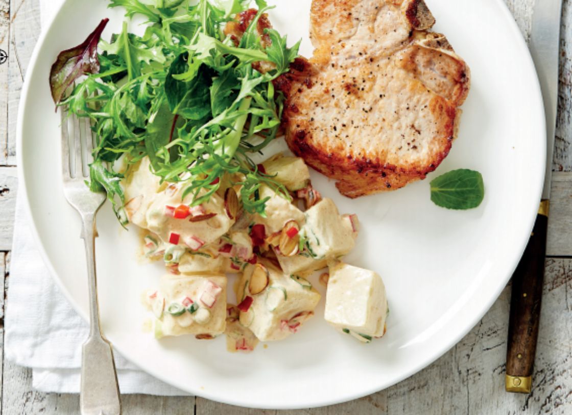 Pork With Curried Yoghurt Potato Salad