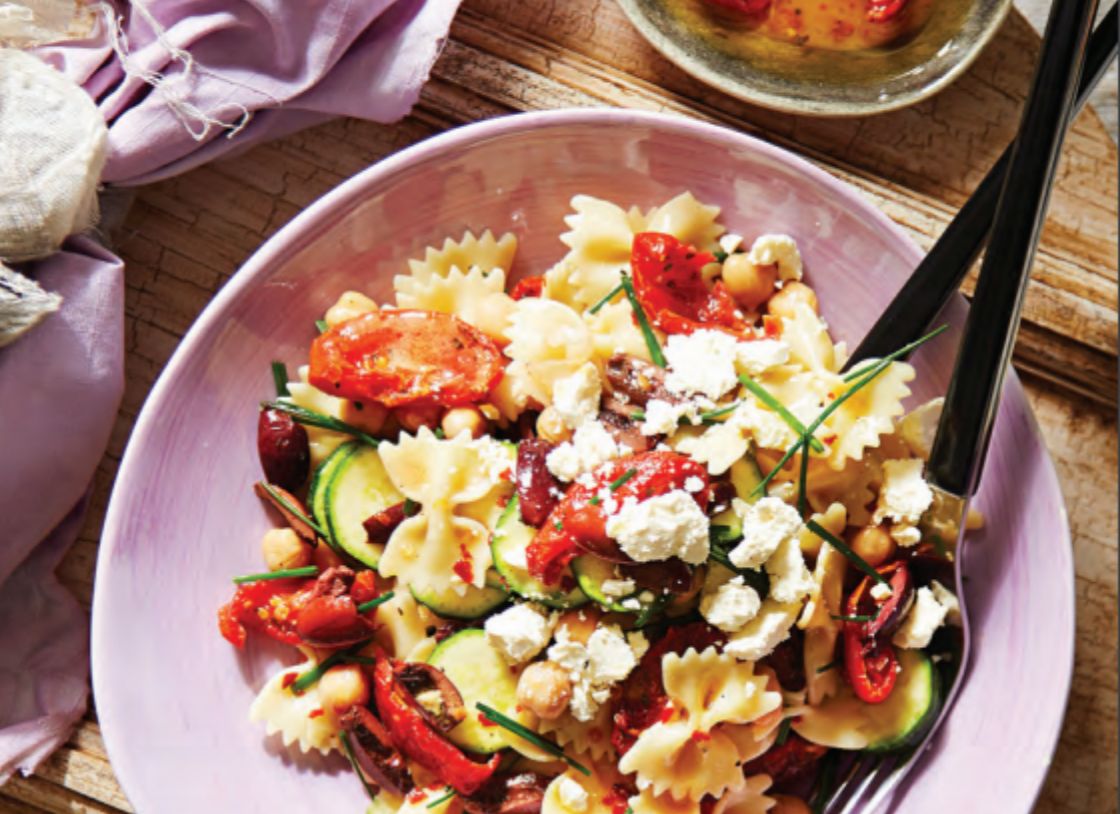 Chickpea And Zucchini Farfalle