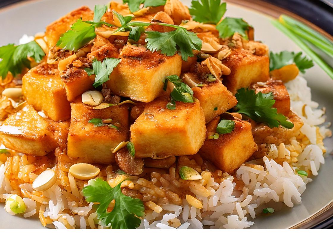 Crisp Lemongrass Tofu With Rice