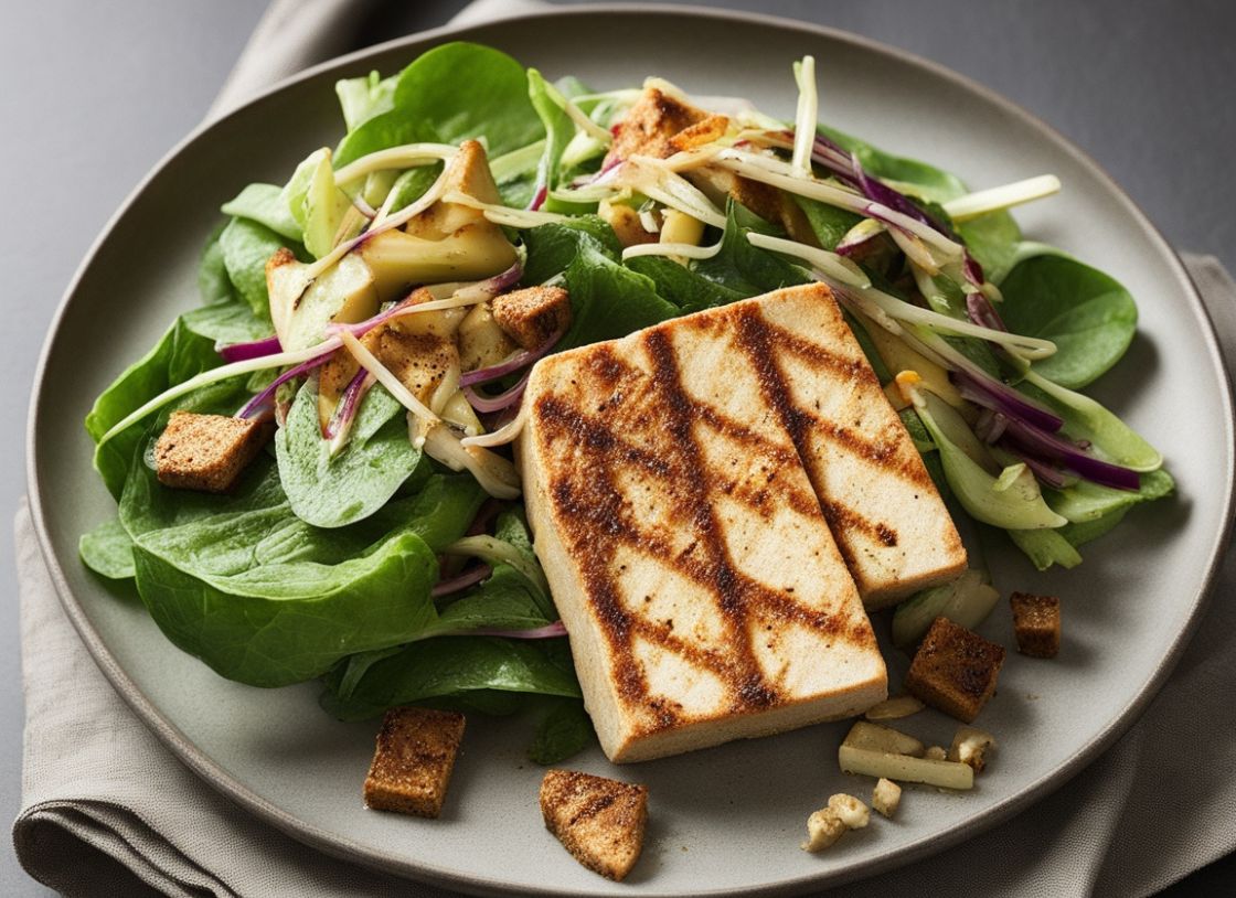 Grilled Tofu With Gado Gado Salad