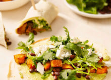 Pumpkin, Bean & Feta Tacos
