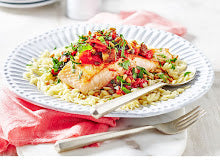 Sicilian Salmon With Risoni