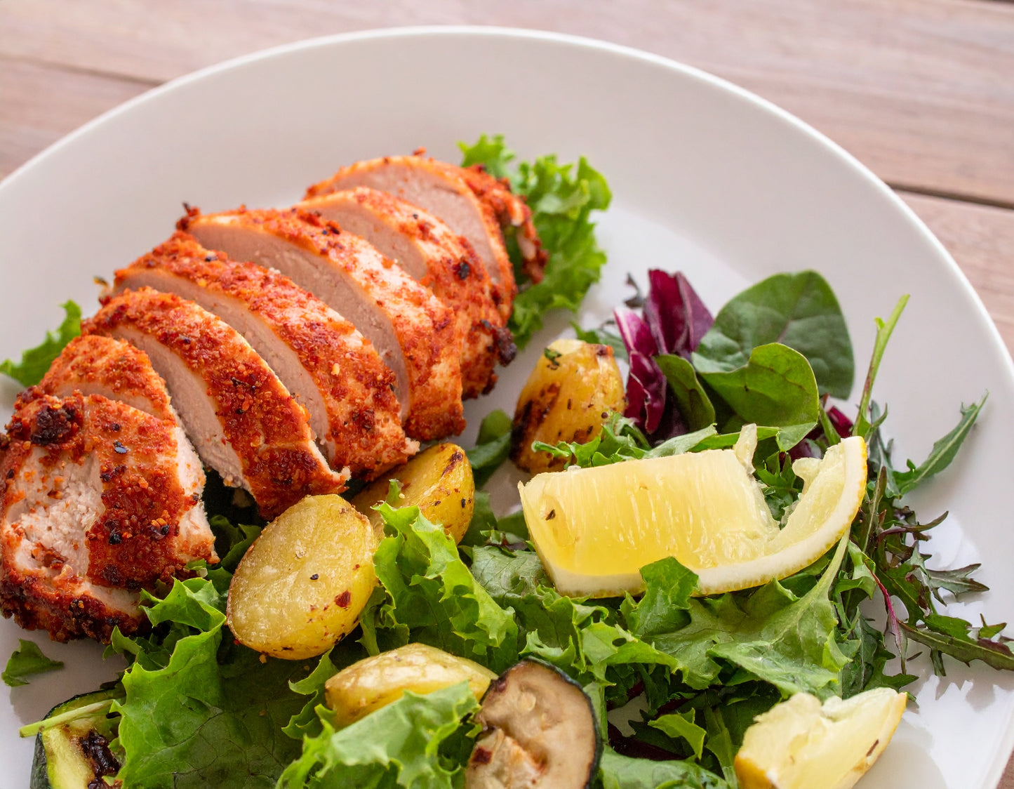 Grilled Bbq Spiced Chicken And Roasted Veggie Delight