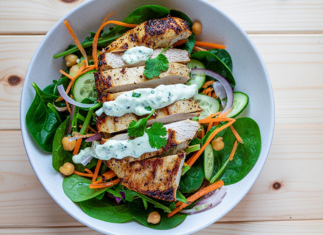Grilled Tikka Chicken & Chickpea Salad Bowl