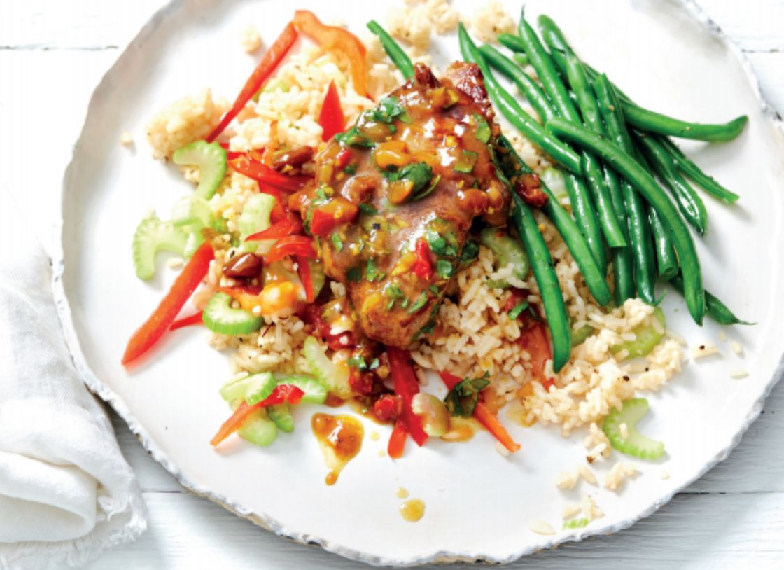 Mango And Lime Lamb With Cajun Rice