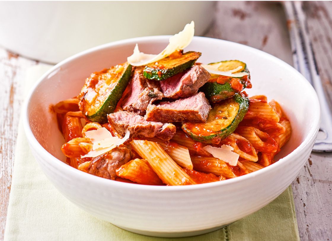 Lamb With Capsicum Arrabiata Penne