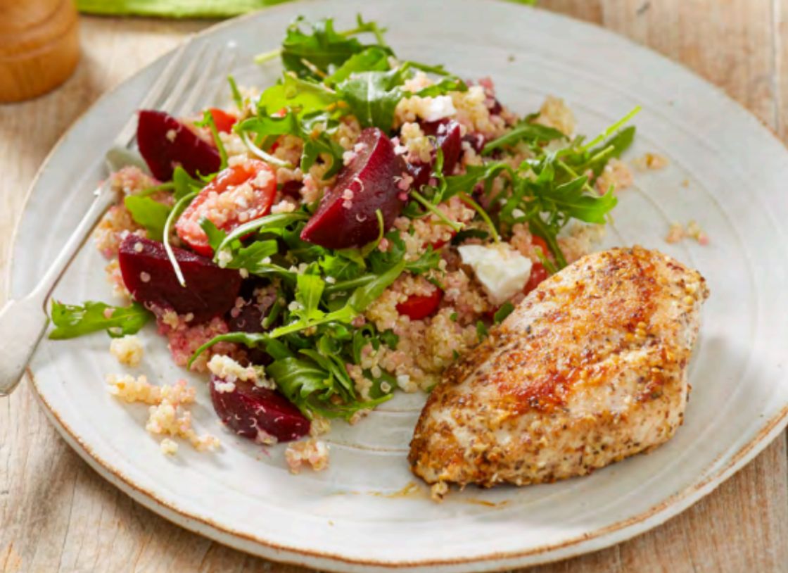 Dukkah Chicken With Quinoa And Fresh Beetroot (G-F)