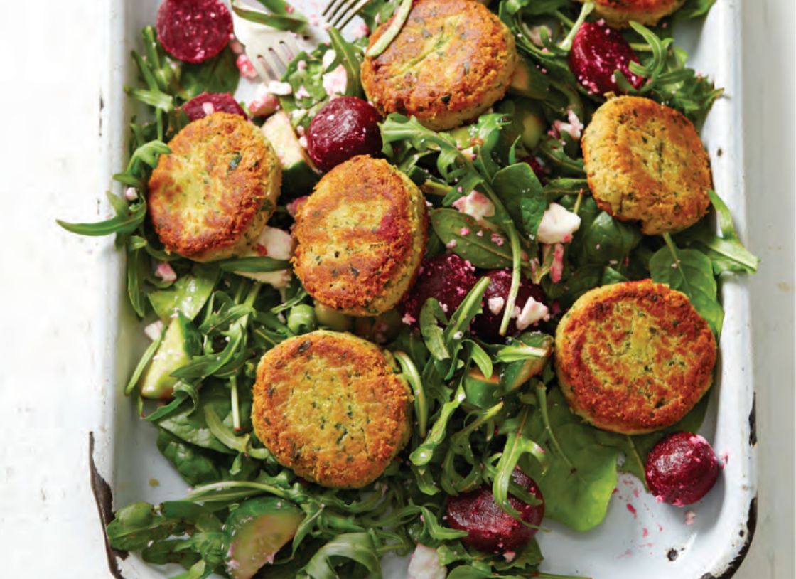 Cannellini Bean Patties With Beetroot And Feta