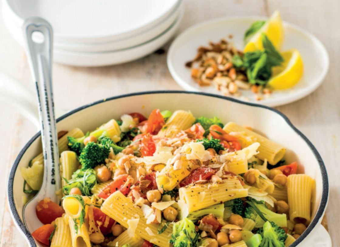 Penne With Chickpea, Broccoli And Parmesan