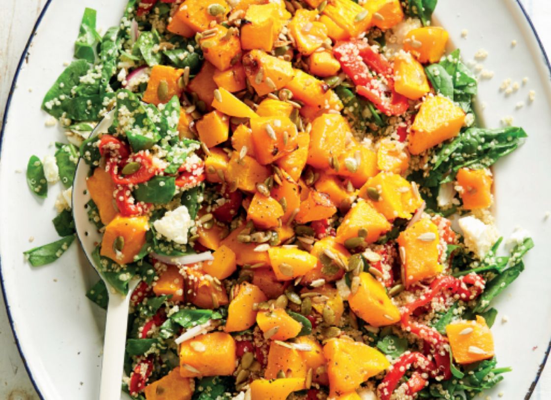 Feta And Seed Roasted Pumpkin Quinoa