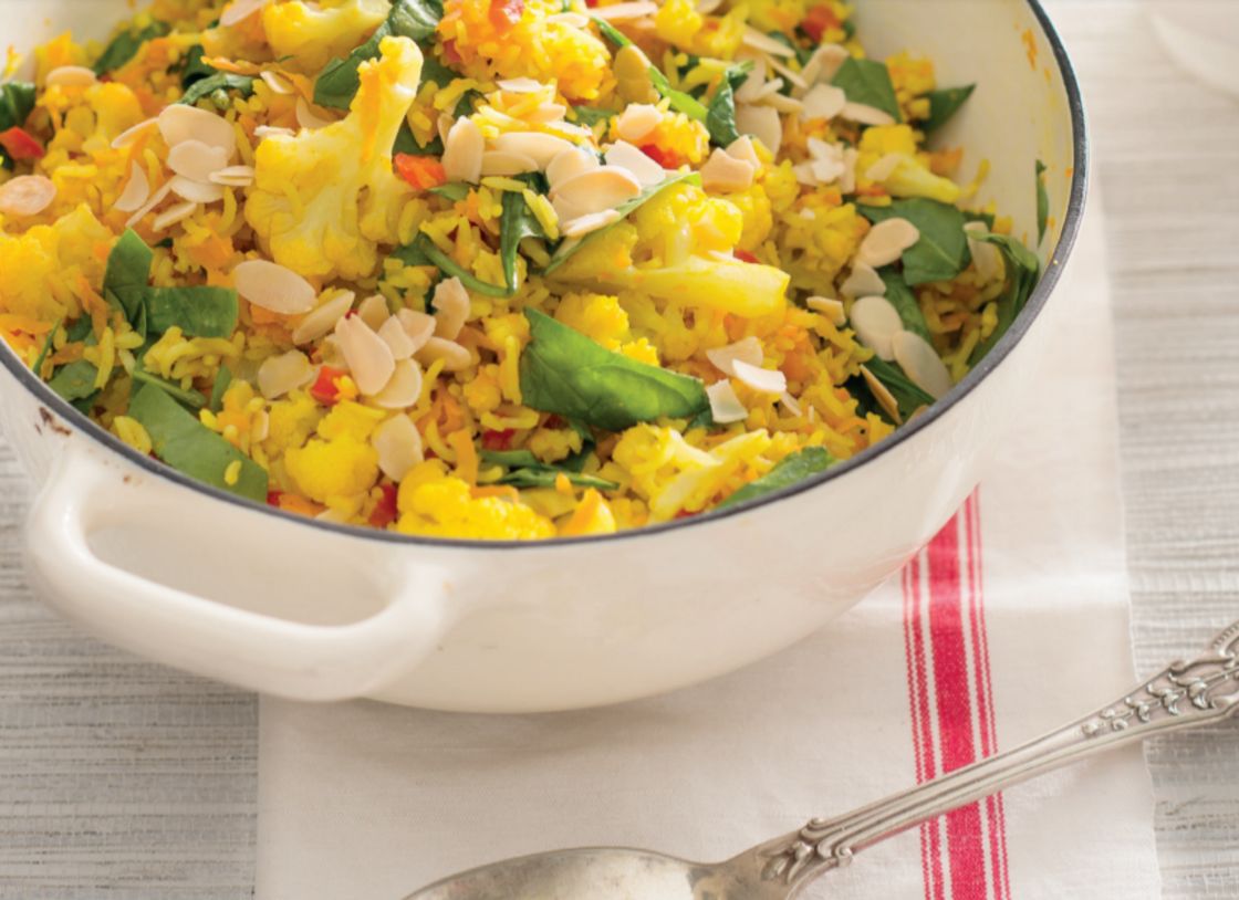 Sweet Potato And Cauliflower Pilaf
