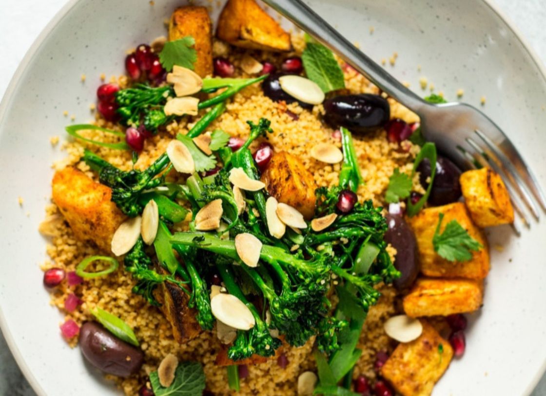 Couscous Salad With Roasted Parsnips & Broccolini