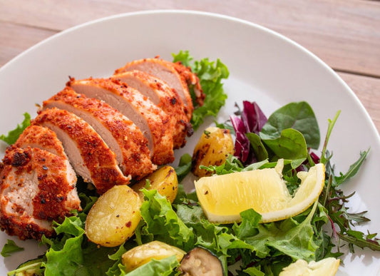 Grilled Bbq Spiced Chicken And Roasted Veggie Delight (G-F)