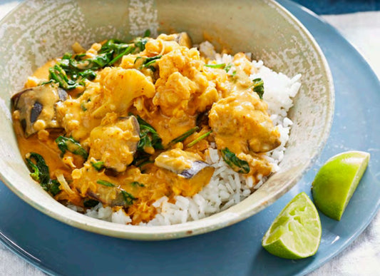 Red Lentil Cauliflower And Eggplant Curry