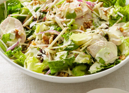 Poached Chicken, Apple And Walnut Salad With Mustard Dressing (G-F)