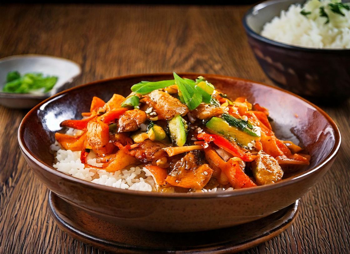 Kung Pao Chicken With Jasmine Rice