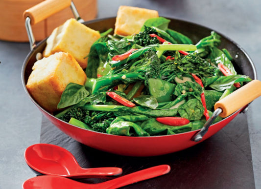 Garlic Tofu With Spicy Coconut Vegetables