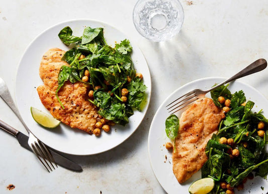 Chicken Breasts With Curry Spiced Chickpeas And Spinach
