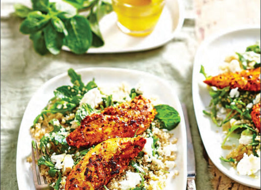 Spiced Chicken With Mint And Feta Quinoa